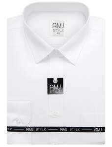 Pánská košile AMJ Slim fit - bílá VDS261