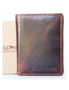 Celá kožená peněženka Bullburry z pevné hlazené hovězí kůže s ochranou dat (RFID) FLW