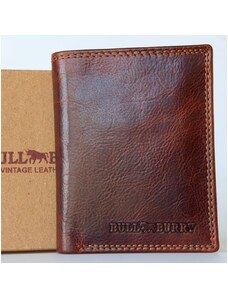 Celá kožená peněženka Bullburry z pevné hlazené hovězí kůže s ochranout dat (RFID) FLW
