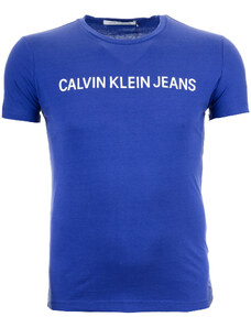 Pánské modré tričko s nápisem Calvin Klein Jeans