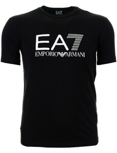 Pánské černé tričko s plastickým potiskem Emporio Armani