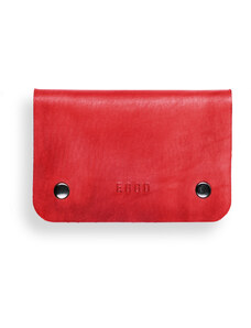 Eggo Smith XS malá kožená peněženka Červená