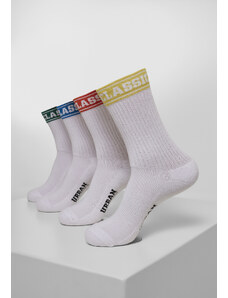 Urban Classics Accessoires Krátké ponožky se sportovním logem Colored Cuff 4-balení vícebarevné