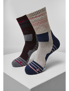 Urban Classics Accessoires Turistické výkonné ponožky 2-balení modrá/šedá