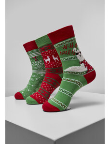 Urban Classics Accessoires Vánoční ponožky Lama - 3-balení - vícebarevné