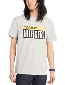Tommy Hilfiger pánské tričko s krátkým rukávem Iconic Logo šedé