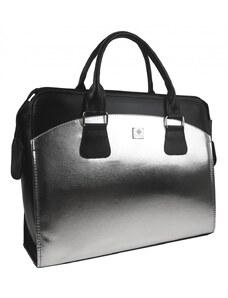 Anglie Dámská kabelka/kufřík pro notebook BA3004 - stříbrná