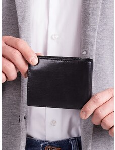 Fashionhunters Elegantní černá horizontální peněženka pro muže
