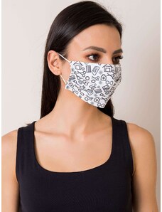 Fashionhunters Opakovaně použitelná černobílá maska