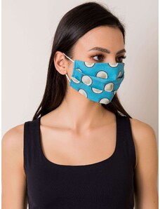 Fashionhunters Modrá ochranná maska s potiskem
