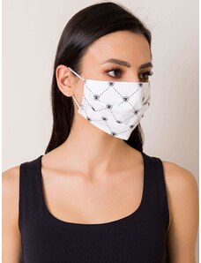 Fashionhunters Opakovaně použitelná bílá ochranná maska vyrobená z bavlny