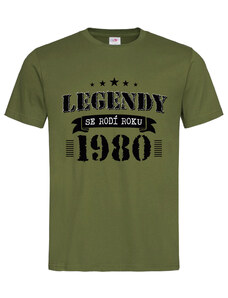 Clearprint Tričko Legendy se rodí roku 1980