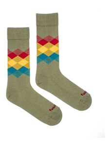 Ponožky se vzorem Fusakle Kosoštvorec Les