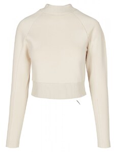 URBAN CLASSICS Ladies Interlock Short Turtleneck Crew - sand