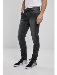 Pánské džíny Urban Classics Slim Fit Zip Jeans - černé