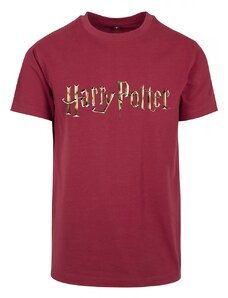 MERCHCODE Pánské tričko Harry Potter Logo - červené