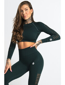 Gym Glamour Crop-Top Evergreen