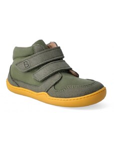 Barefoot kotníková obuv bLIFESTYLE - LORIS velcro moosgrun/Zelená
