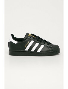 Kožené sneakers boty adidas Originals Superstar černá barva, EF5398