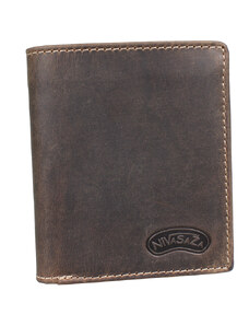 Pánská kožená peněženka Nivasaža N114-HNT-BR hnědá