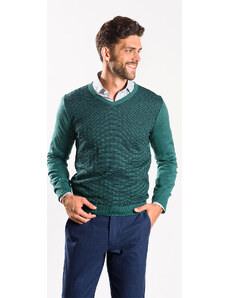 Alain Delon Zelený bavlnený pulóver