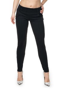 MladaModa Kalhoty s ozdobnými knoflíky v pase model 0105 černé