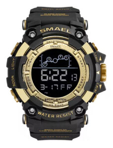 Sportovní digitální hodinky Smael 1802 zlaté