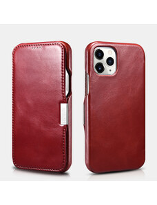 Knížkové pouzdro pro iPhone 12 Pro MAX - iCarer, Vintage Red
