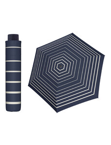 Doppler HAVANNA Timeless modrý s proužkem ultralehký skládací deštník