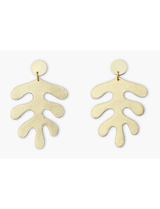 Kožené náušnice Gold leather Matisse-inspired earrings od Pauline Hagan