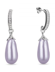 Spark Náušnice se Swarovski Elements perla Lavender