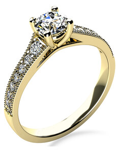 Couple Luxur Zlatý dámský zásnubní prsten 5210046 Velikost prstenu: 53
