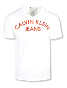 Calvin Klein pánské tričko bílé Crew Print Logo