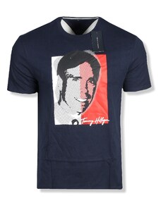 Tommy Hilfiger pánské tričko s krátkým rukávem Tommy Print černé