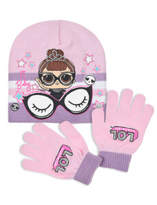 LOL SURPRISE Dívčí čepice a rukavice L.O.L SURPRISE BABY světle růžová