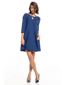 Tessita Woman's Dress T326 4 Navy Blue