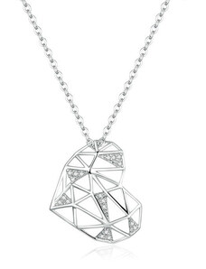 P&J Jewellery Stříbrný náhrdelník Srdce naruby SN12