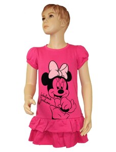Disney Zateplené šaty s MINNIE - růžové 104