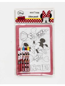 Disney Vybarvovací puzzle s voskovkami Minnie