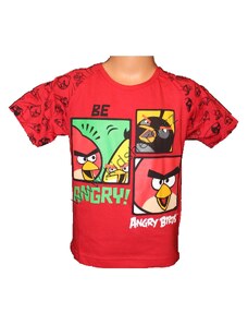 Rio Triko krátký rukáv ANGRY BIRDS - červené 104