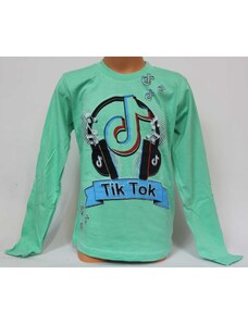 Bavlněné chlapecké tričko TIK TOK - zelené 140