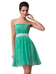 krátké zelené společenské šaty do tanečních