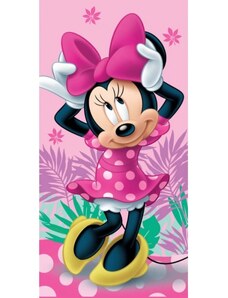 Jerry Fabrics Plážová bavlněná osuška Minnie Mouse / Disney / 140 x 70 cm