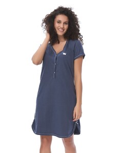 Doctor Nap Těhotenská noční košilka Tereza pro kojení modrá