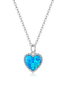 Emporial nastavitelný náhrdelník Opálové srdce SCN413