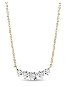 Luxusní náhrdelník s diamanty ve žlutém zlatě KLENOTA K0570023