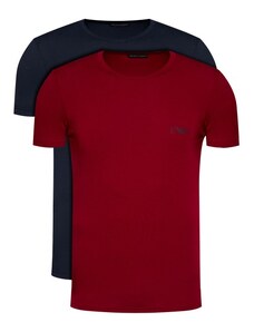 Pánská trička Emporio Armani 2pack slim fit - modrá, červená
