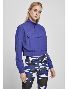 UC Ladies Dámská bunda se zkráceným crinkle nylonem, modrofialová