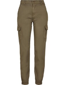 UC Ladies Dámské cargo kalhoty s vysokým pasem olivové