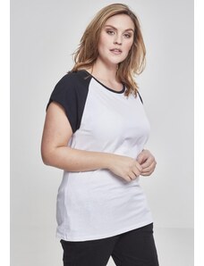 UC Ladies Dámské kontrastní raglánové tričko bílo/černé
